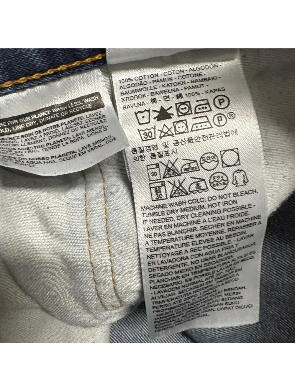 Levi's 514 Straight Fit Jeans Mens 36x30 Blue Denim Cotton Pants